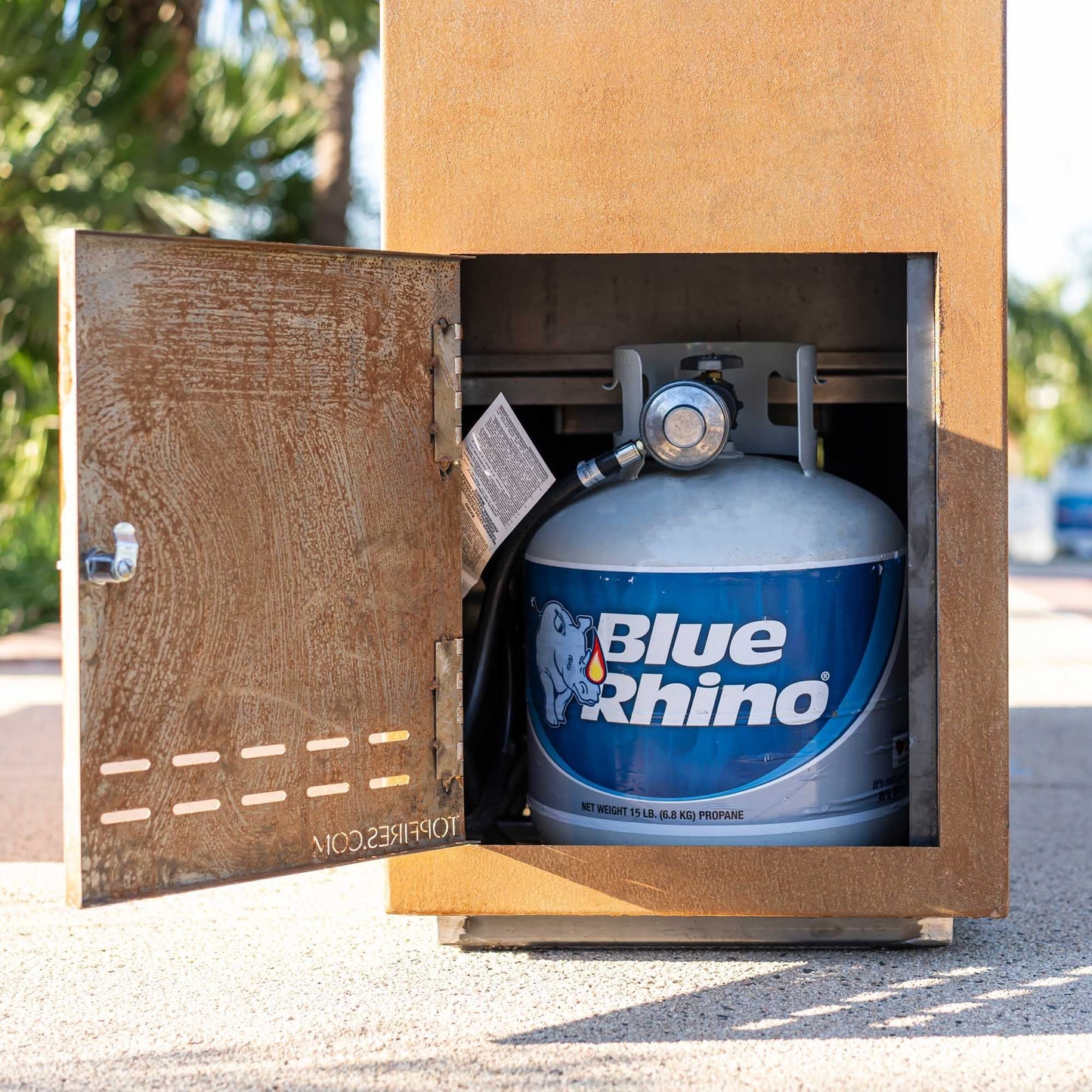 Williams Outdoor Fireplace - Corten Steel 8