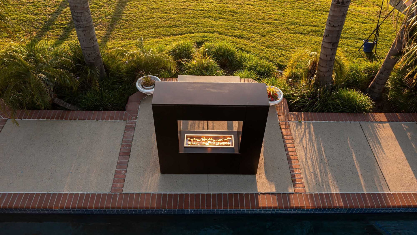 Williams Outdoor Fireplace - Black - Powder Coated Metal 9