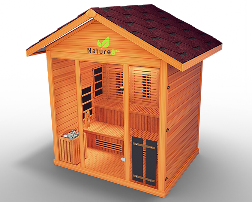 Hybrid (Dry and Steam) Nature 8 Plus Outdoor Sauna 4
