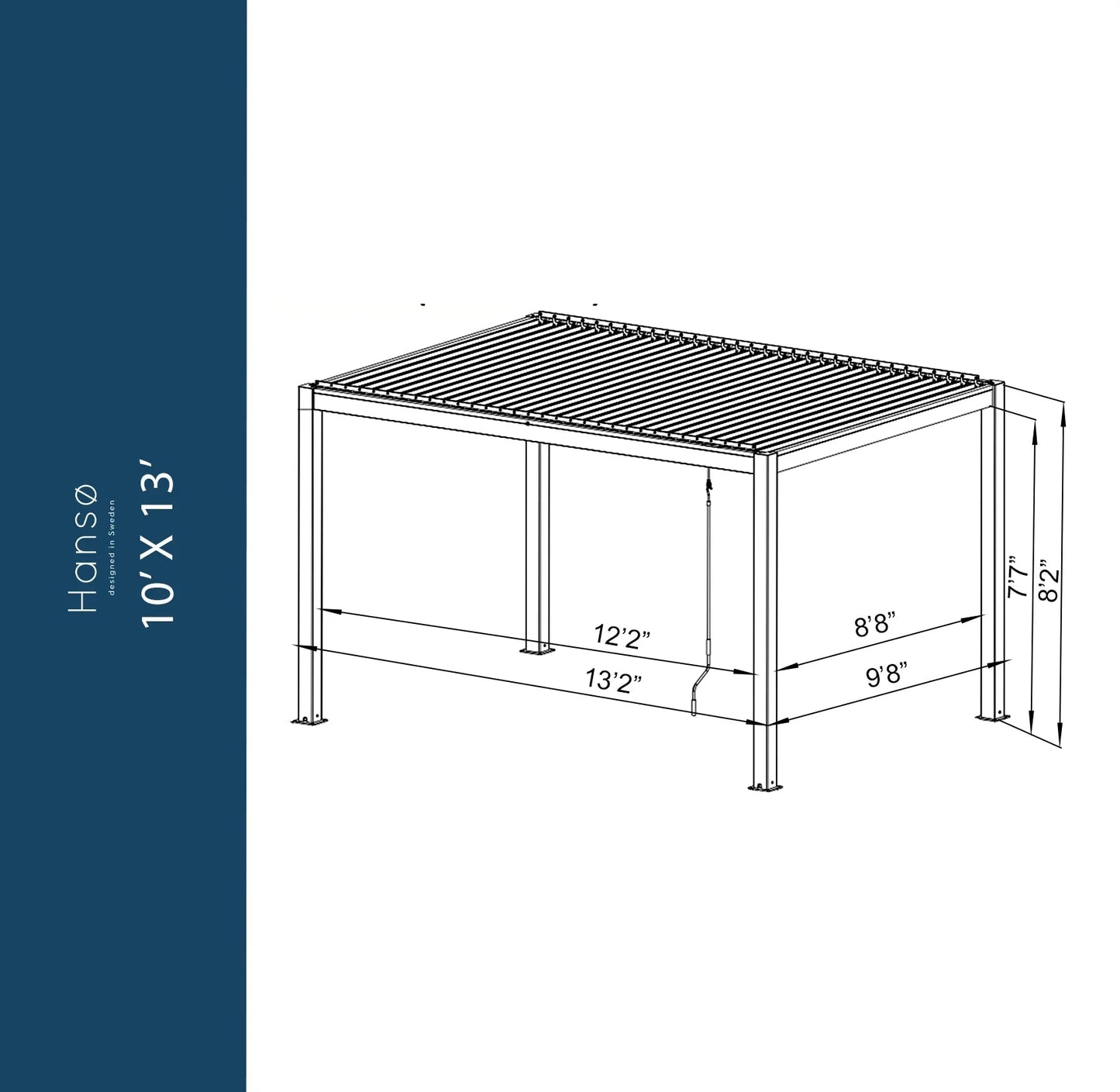 Scandinavian Aluminum Outdoor Pergola 9