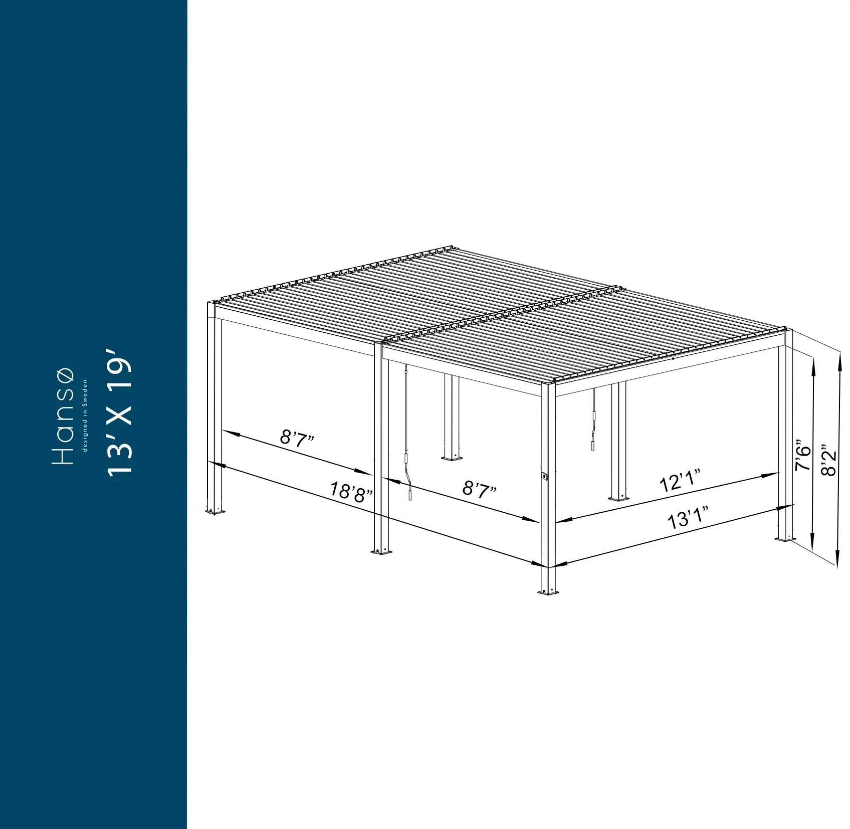 Scandinavian Aluminum Outdoor Pergola 10