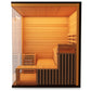 Traditional Indoor Sauna 9 Plus - Glass Front & Left Wall + Reclining Bench & Side Bench 1