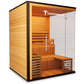 Traditional Indoor Sauna 9 Plus - Glass Front & Left Wall + Reclining Bench & Side Bench 2