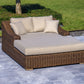 Milo 79 X 59 Inch Outdoor Wicker Aluminum Frame Extra Large Double Sun Lounger in Brown 3