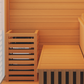 Traditional Indoor Sauna 9 Plus - Glass Front & Left Wall + Reclining Bench & Side Bench 6